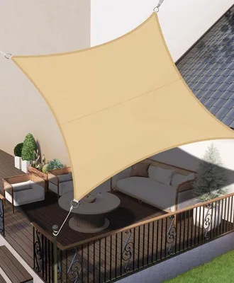 Produktbild von Sonnenschutzschirm 4x4m - Wasserabweisend, UV-Schutz für Terrasse und Garten