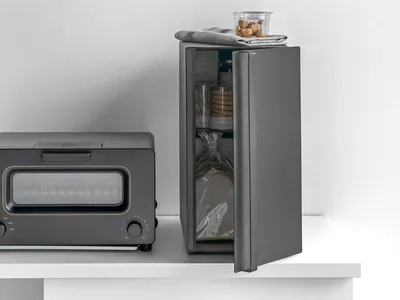 Produktbild von Yamazaki Home Brotkasten Küchenschrank 22x41x34cm Metall schwarz