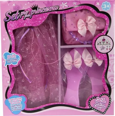 Image de Ensemble pour princesse rose, jupe, pantoufles, sac à main