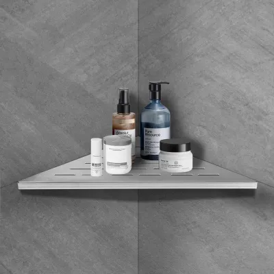 Productafbeelding van Omgoods - RVS Douchehoekplank voor Badkamer met Wandmontage