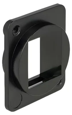 Produktbild von Delock Keystone Mounting 1 Port for D-type - Ausgang - Schwarz - Abdeckung mit einer Aussparung - 1 Anschluss