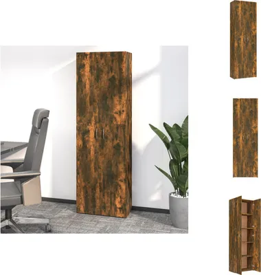Produktbild von vidaXL Büroschrank Räuchereiche 60x32x190 cm Holzwerkstoff -  Aktenschränke