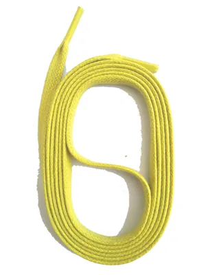 Produktbild von SNORS gewachste Schnürsenkel flach - GELB - 6-7mm - 130cm