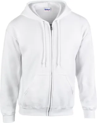 Produktbild von Gildan 18600 | Heavy Blend Full Zip Hooded Sweatshirt - Farbe: White - Größe: L