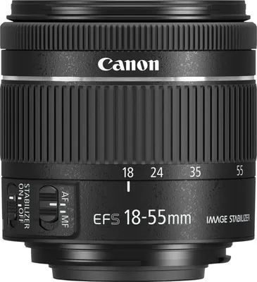 Produktbild von Canon EF-S 18-55mm f/4-5.6 IS STM Objektiv, Standardzoomobjektiv, 12/10, 18 - 55 mm, Bildstabilisator, Canon EF-S