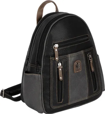 Produktbild von Cityrucksack Damenrucksack Tagesrucksack Stadt Rucksack Bagpack SCHWARZ-GRAU (15118)