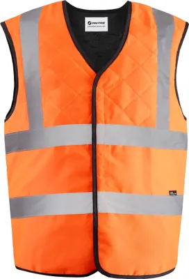 Produktbild von INUTEQ Bodycool 2BSafe - Kühlweste - Hohe Sichtbarkeit - Leichtgewicht - Bis zu 8 Stunden Kühlung - Orange - Größe M