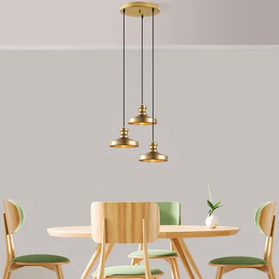 Image de Opviq, Gullu - 182Gold-3, lustre, or, CORPS MÉTALLIQUE, 42 x 42 x 109 cm