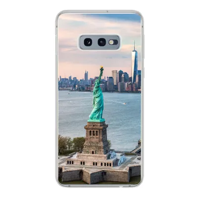 Produktbild von MuchoWow® Handyhülle Schutzhülle Hülle für Samsung Galaxy S10e Freiheitsstatue mit der Skyline von New York Silikon Softcase Handy Hülle - Handy