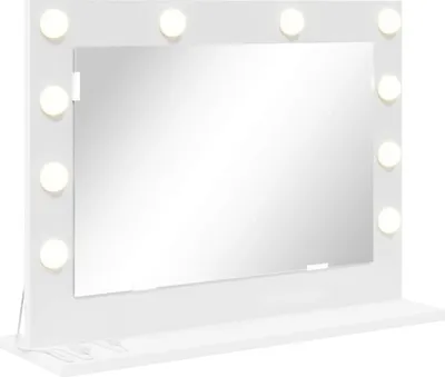 Obrázok produktu pre vidaXL Vanity zrkadlo biele 60 x 45 x 18 cm sklo a dyhované drevo