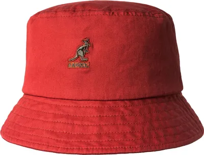 Kangol rollbar Washed Bucket Fischerhut aus reiner Baumwolle in rot