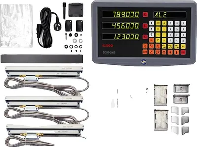 Obrázek produktu pro Stupnice Lineární mřížkové sklo, digitální displej, kompatibilita se 3 osami, vysoce přesné rozlišení, DRO-3PCS KA500