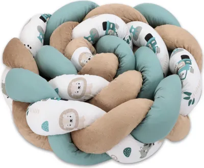 Produktbild von Kuschelkissen Kinder Kissen Deko 200 cm - flauschig Dekokissen Kinderzimmer Kinderkissen Zierkissen geflochten Afrika