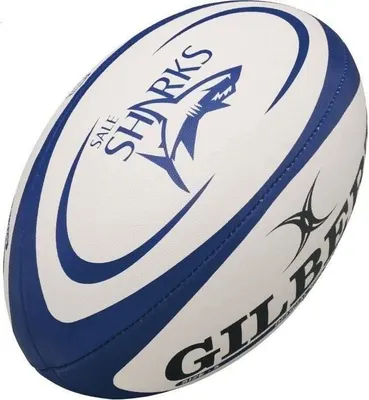 Image de Ballon de Rugby Gilbert Replica Sharks, Taille Midi