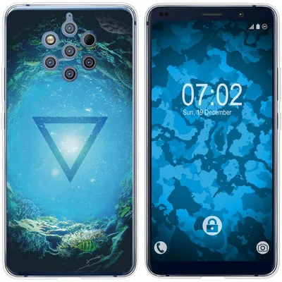 Produktbild von PhoneNatic Case kompatibel mit  Nokia 9 PureView Silikon-Hülle Element Wasser M4