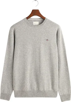 Image de Gant pull gris chiné col rond Laine manches longues