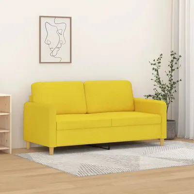Produktbild von Design Möbel 2-Sitzer-Sofa Hellgelb 140 cm Stoff - 2024 Neu