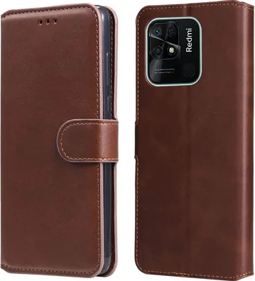 Produktbild von Mobigear Wallet  Xiaomi Redmi 10C Hülle Klapphülle Geldbörse - Braun