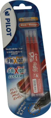Produktbild von Pilot Tintenrollermine Frixion Minen Ersatzmine 3 Teilig Rot