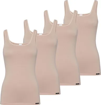 Produktbild von Skiny Damen Tanktop Baumwolle Advantage 4-Pack skin - Größe 38