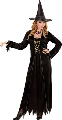 Produktbild von Hexe Kleid mit Hut schwarz XL