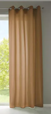 Produktbild von 1er Set Vorhänge Schal Ösen »Berlin« HxB 245x140 cm Taupe Blickdicht Microsatin Lichtdurchlässig Uni Matt 20405N