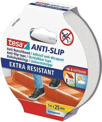 Image de Ruban tesa® Anti-slip, antidérapant pour escaliers, transparent, adhésif, 25 mm, L-5 m