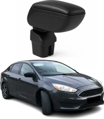Immagine prodotto di Bracciolo centrale Per Ford Focus 2011-2015 Berlina Pelle finta Nero Scorrevole