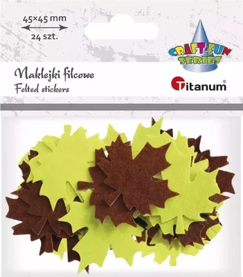 Image de Feuille d'érable en feutre autocollant 24pcs