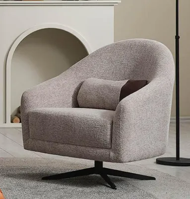 Produktbild von Sessel Modernen Stil Braun Holzrahmen Polstersessel Elegantes Design