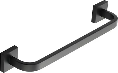 Produktbild von PolkaHome® Handtuchhalter Wandmontage, 40 cm, Matt Schwarz, Handtuchstange für Badezimmer, Handtuchhalter aus Metall