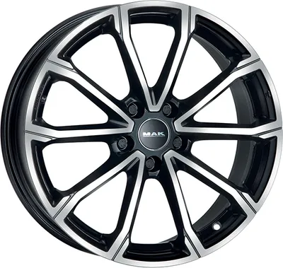 Produktbild von ALUFELGE MAK DaVinci 7x17 5x112 ET 45 BLACK MIRROR