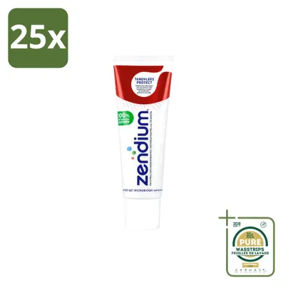 Image de 25 tubes de dentifrice Zendium Tandvlees Protect - 75 ml - Pack économique - 25 pièces