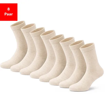 Produktbild von Socken Leinensocken Herren & Damen Handgekettelte Spitze Sommersocken Set - 39-42 8 Paar