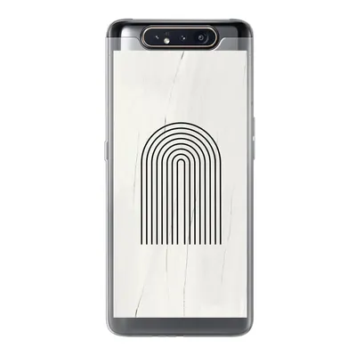 Produktbild von MuchoWow® Handyhülle Schutzhülle Hülle für Samsung Galaxy A80 Farbe - Regenbogen - Schwarz - Weiß Silikon Softcase Handy Hülle - Schutzdeckel