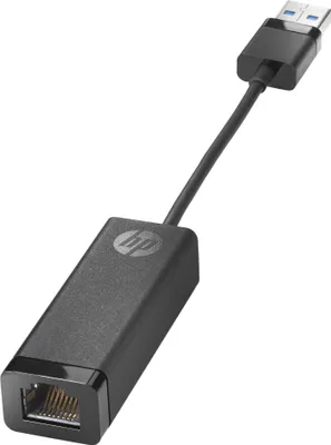 Produktbild von HP USB-3.0-zu-Gigabit-LAN-Adapter, Kabelgebunden, USB, Ethernet, Schwarz