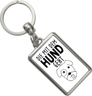 Produktbild von Die mit dem Hund geht Schlüsselanhänger