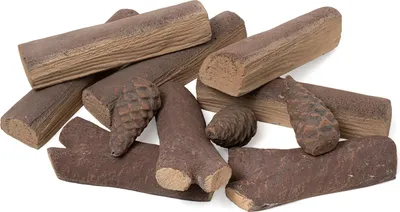 Immagine prodotto di set di ceppi in ceramica da 11 pezzi per caminetti a gel etanolo NUOVI ceppi per caminetti a etanolo