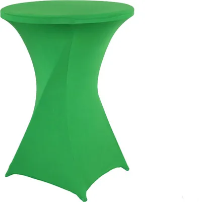Obrázek produktu pro 80x110cm koktejlové ubrusy Stretch Elastan koktejlový stůl Cover Fabric pro svatbu, banket a party (zelená)