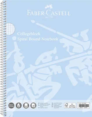 Produktbild von Faber-Castell A4-Notizbuch, 80 Seiten, kariert, blau