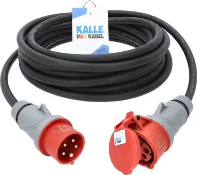 Produktbild von Kalle CEE Gummi-Verlängerungskabel H07RN-F 5G 2,5 mm² 25 Meter 400V 16A IP44