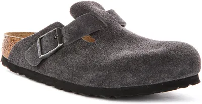 Produktbild von Birkenstock Boston Bs aus anthrazitfarbenem Wildleder | Schmale Passform – 11,5 UK – 46 EU – 13/13,5 M US / Anthrazit