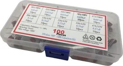 Produktbild von Folienkondensator Set - 10nF470nF - 100 Teile