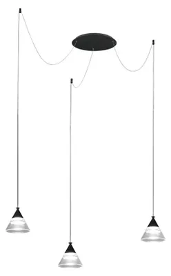 Immagine prodotto di Sospensione Contemporanea Cony Metallo Nero Led 21W