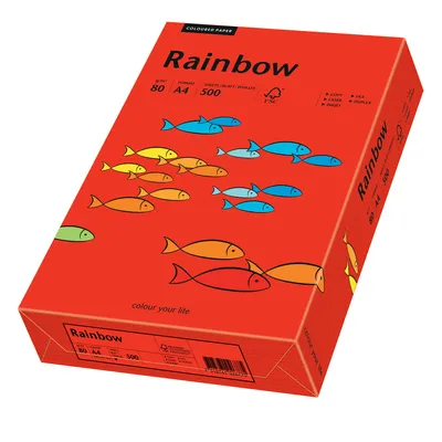 Zdjęcie produktu dla Papier do kopiowania Papyrus Rainbow intensywny czerwony DIN A4 80g 500 arkuszy