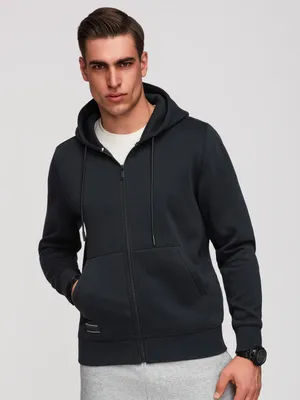 Produktbild von Ombre Clothing Sweatshirt mit Reißverschluss für Männer Agoina schwarz XL