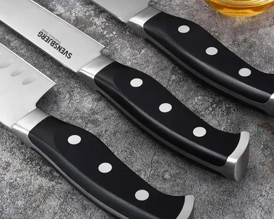 Produktbild von Famanu Küchenmesserset 5-teilig - Professionelle Messer mit klassischen Griffen