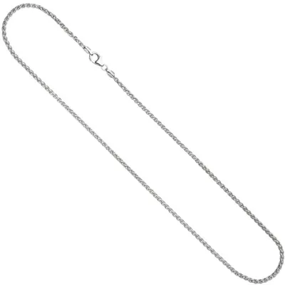 Produktbild von 2,2mm Zopfkette Zopf Kette Collier 925 Silber Silberkette 50cm Uni