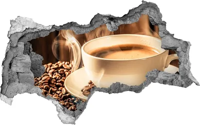 Produktbild von Selbstklebender Loch-3D-Aufkleber 95x73 cm aromatisierten Kaffee