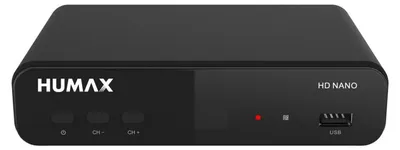 Obrázok produktu pre Humax HD Nano, Satelit, Full HD, 576i, 576p, 720p, 1080i, 1080p, 128 MB, 8 MB, Čierna